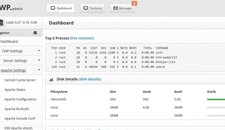 لوحة Centos webpanel البديل المجانى لـCpanel