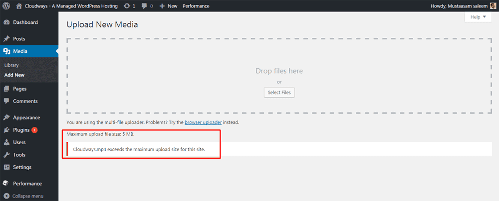 طريقة زيادة مساحة رفع الملفات فى ووردبريس Increase Upload Size Limit