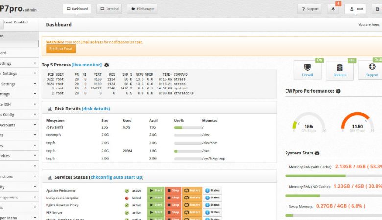 شرح تركيب و إعداد لوحة تحكم CWP البديل المجانى لـ cPanel