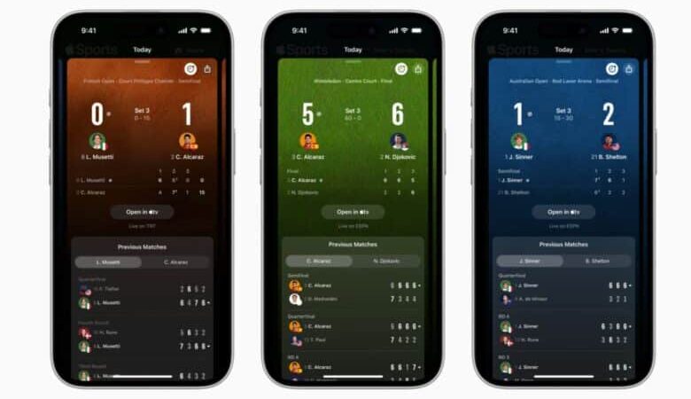 آبل تُطلق Apple Sports 3.0 بثلاث مزايا